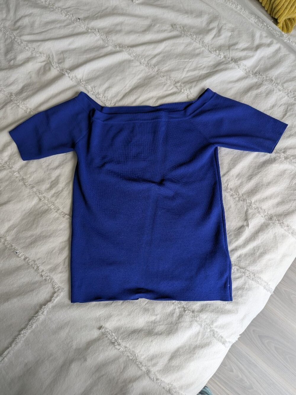 Massimo Dutti Royal  Blue boat neck Knit Tee, Large